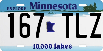MN license plate 167TLZ