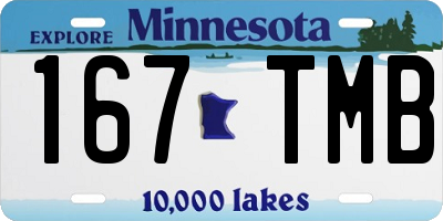 MN license plate 167TMB