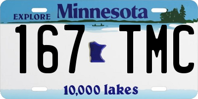 MN license plate 167TMC