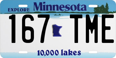 MN license plate 167TME