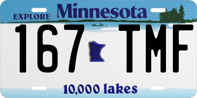 MN license plate 167TMF