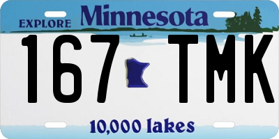 MN license plate 167TMK