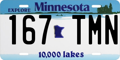 MN license plate 167TMN