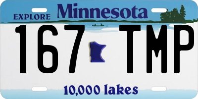 MN license plate 167TMP