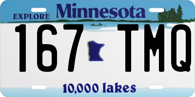 MN license plate 167TMQ