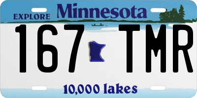 MN license plate 167TMR