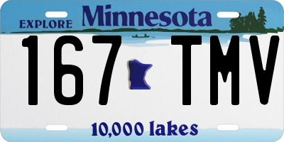 MN license plate 167TMV