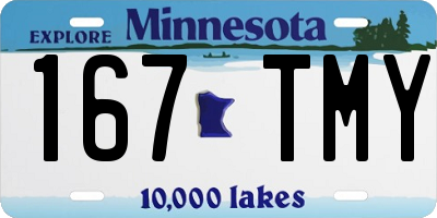 MN license plate 167TMY