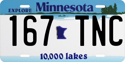 MN license plate 167TNC