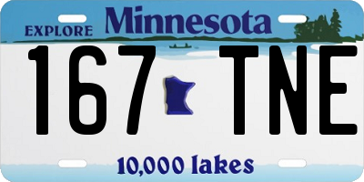 MN license plate 167TNE