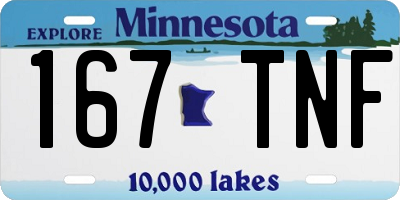 MN license plate 167TNF