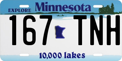 MN license plate 167TNH