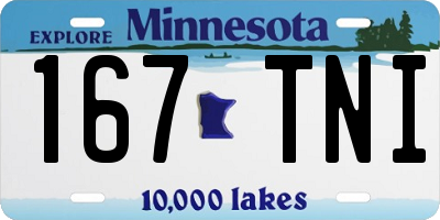 MN license plate 167TNI