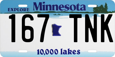 MN license plate 167TNK