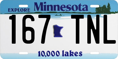 MN license plate 167TNL