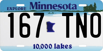 MN license plate 167TNO