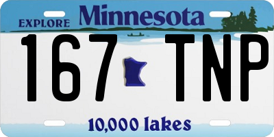 MN license plate 167TNP