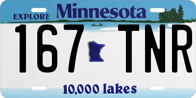 MN license plate 167TNR