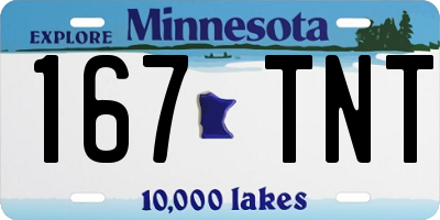 MN license plate 167TNT