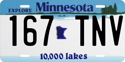 MN license plate 167TNV