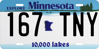 MN license plate 167TNY