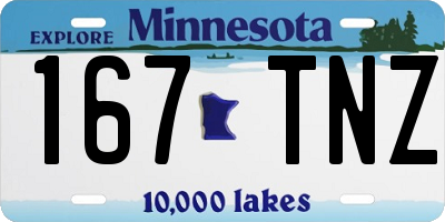 MN license plate 167TNZ
