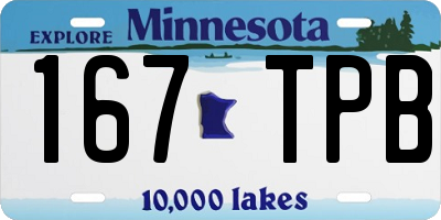MN license plate 167TPB
