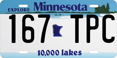 MN license plate 167TPC