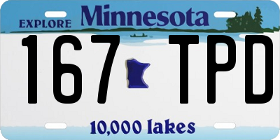 MN license plate 167TPD