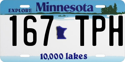 MN license plate 167TPH