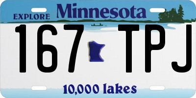 MN license plate 167TPJ