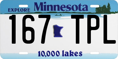 MN license plate 167TPL
