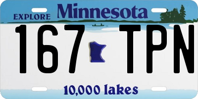 MN license plate 167TPN