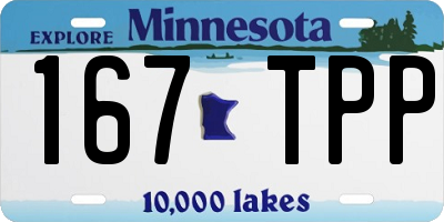 MN license plate 167TPP