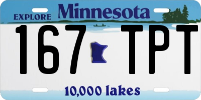 MN license plate 167TPT