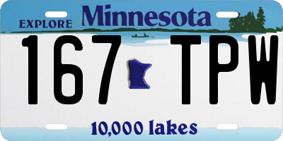 MN license plate 167TPW