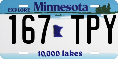 MN license plate 167TPY