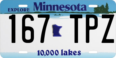 MN license plate 167TPZ