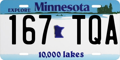 MN license plate 167TQA