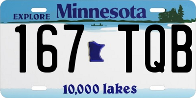 MN license plate 167TQB