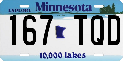 MN license plate 167TQD