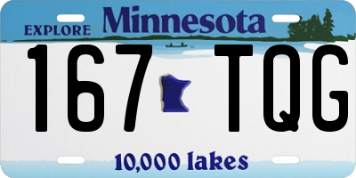 MN license plate 167TQG