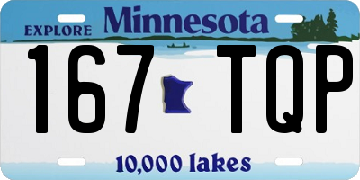 MN license plate 167TQP