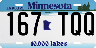 MN license plate 167TQQ