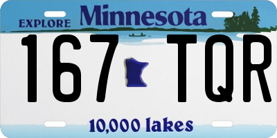 MN license plate 167TQR