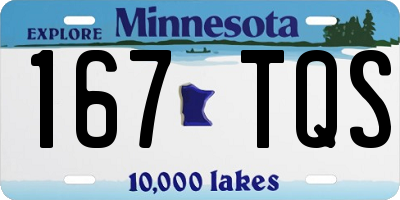 MN license plate 167TQS
