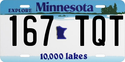 MN license plate 167TQT