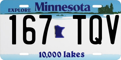 MN license plate 167TQV