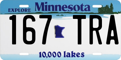 MN license plate 167TRA
