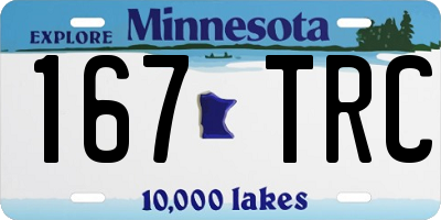 MN license plate 167TRC